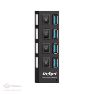 HUB USB 3.0 4 portowy Rebel