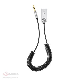 Baseus BA01 odbiornik dźwięku Bluetooth 5.0 kabel adapter audio AUX jack czarny (CABA01-01)