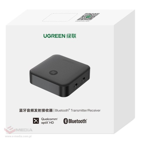 Ugreen 2w1 nadajnik / odbiornik Bluetooth 5.0 do muzyki czarny (CM144)