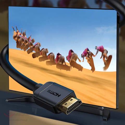 Baseus kabel przewód HDMI 2.0 1.5m czarny (WKGQ030201)