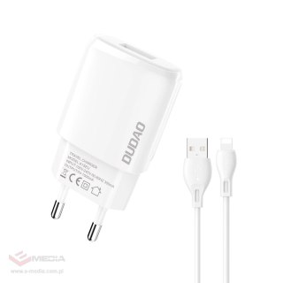 Dudao ładowarka sieciowa USB-A 7.5W + kabel USB-A - Lightning 1m biały (A1sEU)