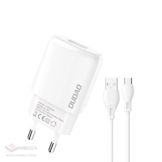 Dudao ładowarka sieciowa USB-A 7.5W + kabel USB-A - USB-C 1m biały (A1sEUT)