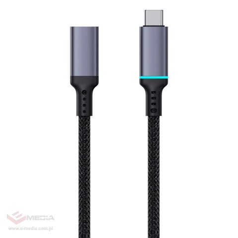 Kabel Baseus B0063370C111-01 USB-C - USB-C 4K 60Hz 100W 10Gb/s 1m - czarny