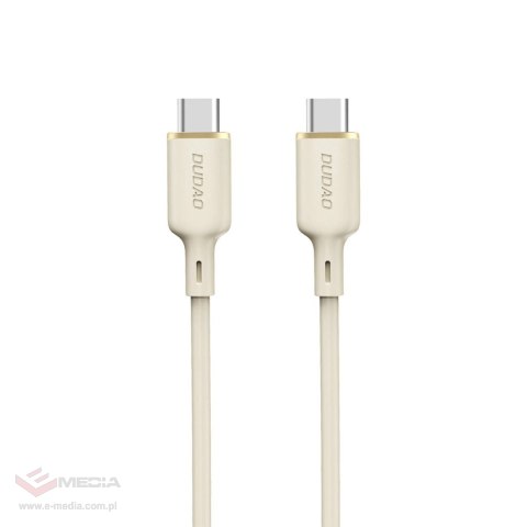 Kabel Dudao L7SCC USB-C - USB-C 100W 1m - beżowy