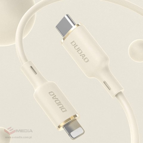 Kabel Dudao L7SCL USB-C - Lightning 30W 1m - beżowy