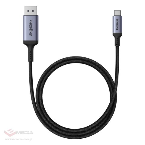 Kabel jednokierunkowy Baseus High Definition Series USB-C do DisplayPort 1.4 8K 60Hz 1.5m - czarny