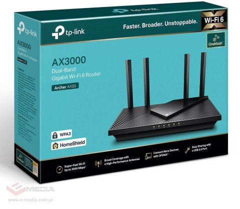 ROUTER TP-LINK ARCHER AX55 Wi-Fi 6