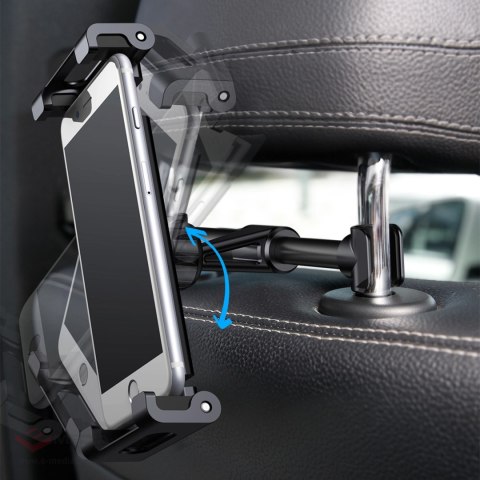 Uchwyt Baseus Backseat Car Mount SUHZ-01 samochodowy na zagłówek do tabletów / smartfonów 4,7-12,9" - czarny