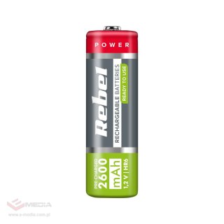 Akumulatorki REBEL HR6 2600 mAh Ni-MH 2szt/bl