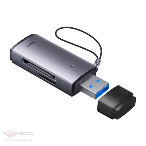 Baseus Lite Serie SD/TF Speicherkartenleser, USB (Grau)