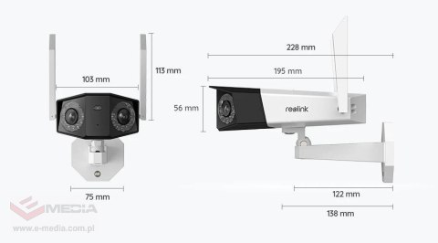 Kamera IP Reolink DUO Series W730 WiFi 4K 8MP LED 30m