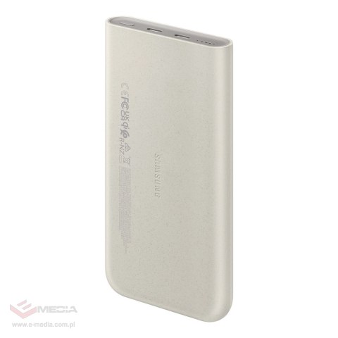 Powerbank Samsung EB-U2510XUEGEU indukcyjny 10000 mAh 2x USB-C 25W SFC - beżowy