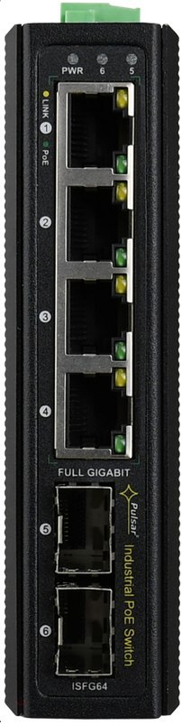 Switch przemysłowy ISFG64 PULSAR (4xPoE, 2xSFP)