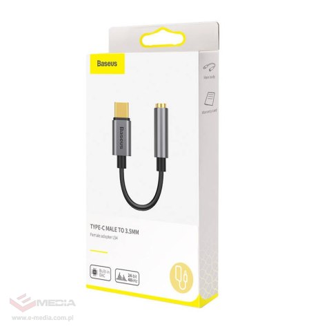 Adapter audio Baseus L54 USB-C + mini jack 3,5mm (szary)