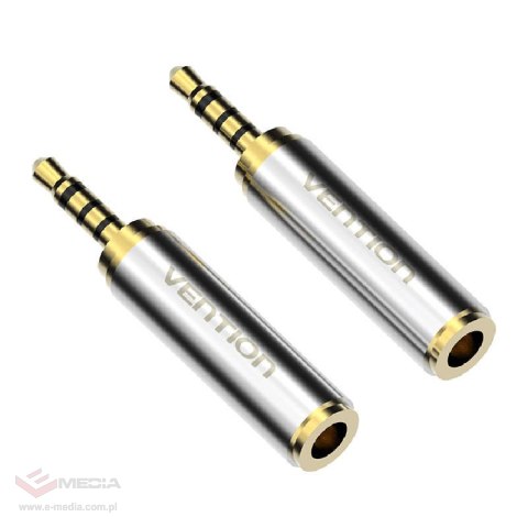 Adapter audio 2.5mm mini jack żeński do 3.5mm męski Vention VAB-S02 złoty