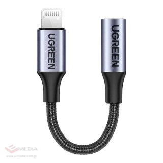 Adapter audio Ugreen US211 Lightning do Mini Jack 3.5mm 0.1m (czarny)