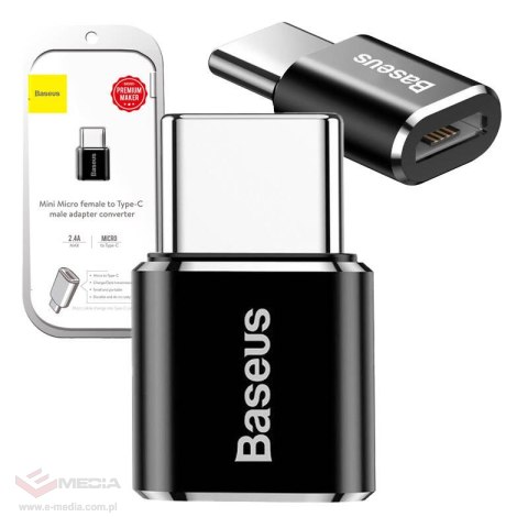 Adapter Baseus Micro USB do USB Type-C - czarny