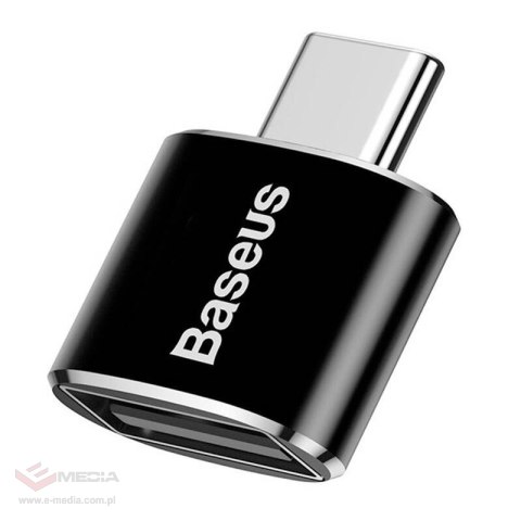 Adapter Baseus USB do USB Type-C 2,4A (czarny)