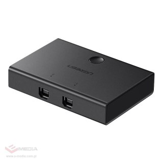 Switch przełącznik KVM USB 2x1 UGREEN 30345 USB 2.0 (czarny)