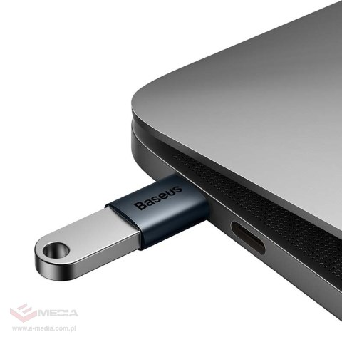 Adapter USB-C do USB-A Baseus Ingenuity, OTG (niebieski)