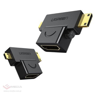 Adapter mini / micro HDMI do HDMI UGREEN 20144 (czarny)