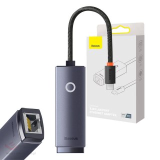 Adapter sieciowy Baseus Lite Series USB-C do RJ45 (szary)