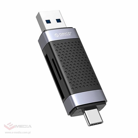 Czytnik kart pamięci TF/SD Orico CD2D-AC2-BK-EP, USB + USB-C (czarny)