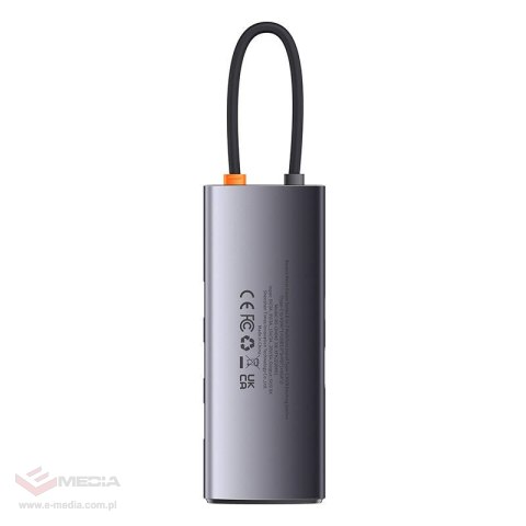 Hub 6w1 Baseus Metal Gleam Series, USB-C do 3x USB 3.0 + HDMI + USB-C PD + VGA