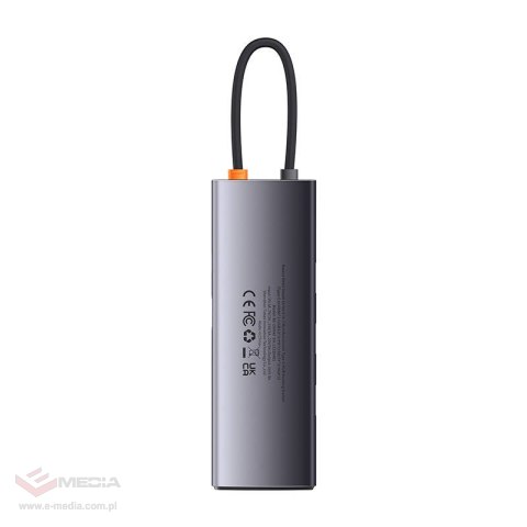 Hub 8w1 Baseus Metal Gleam Series, USB-C do 3x USB 3.0 + HDMI + USB-C PD + microSD/SD + VGA