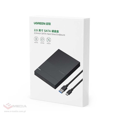 Obudowa zewnętrzna dysku HDD/SSD 2,5" UGREEN CM471, USB-A 3.2 Gen 1 5Gbps (czarny)