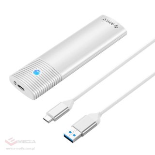 Obudowa zewnętrzna dysku M.2 SATA, Orico PWM2-WH-EP USB-C, 5Gbps (srebrna)