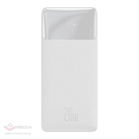 Powerbank Baseus Bipow 20000mAh, 2xUSB, USB-C, 20W (biały)