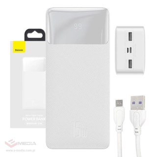 Powerbank Baseus Bipow 30000mAh, 2xUSB, USB-C, 15W (biały)