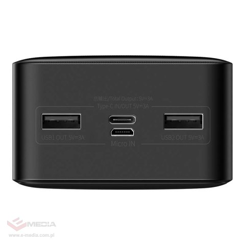 Powerbank Baseus Bipow 30000mAh, 2xUSB, USB-C,15W (czarny)