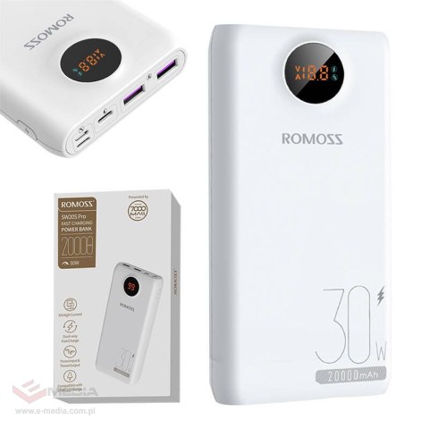 Powerbank Romoss SW20S Pro 20000mAh, 30W (biały)