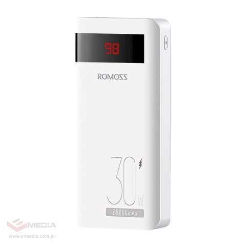 Powerbank Romoss Sense6PS Pro 20000mAh, 30W (biały)