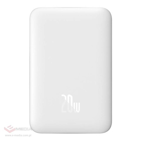 Powerbank magnetyczny Baseus Magnetic Mini 10000mAh, USB-C 20W MagSafe (biały)