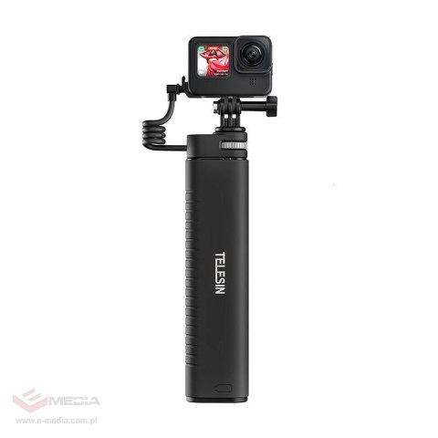 Selfie-stick z powerbankiem USB-C Telesin dla kamer sportowych / smartphone TE-CSS-001