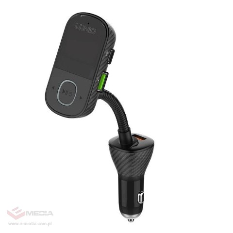 Transmiter FM LDNIO Bluetooth C705Q 2USB, USB-C + kabel Lightning