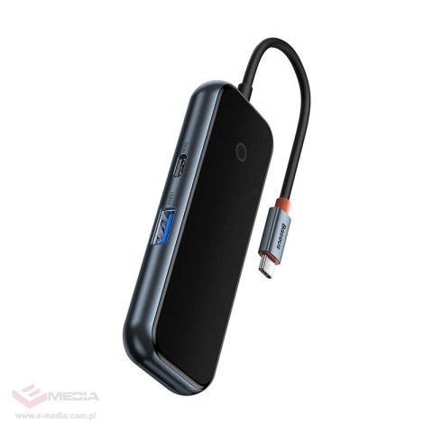 Adapter 4w1 Baseus Hub USB-C na 4xUSB 3.0 (ciemny szary)