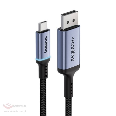 Adapter Baseus USB-C do DisplayPort 2m (czarny)