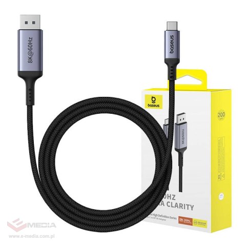 Adapter Baseus USB-C do DisplayPort 2m (czarny)