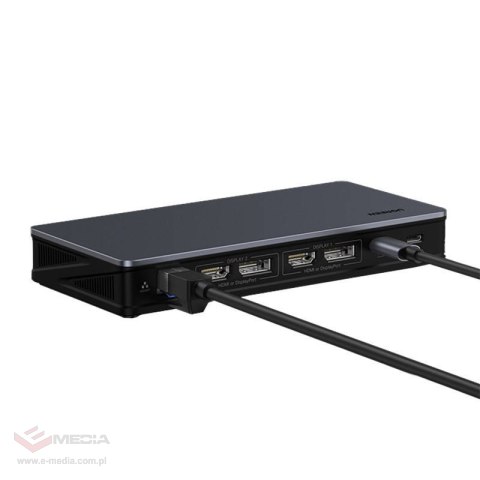 Adapter HUB UGREEN Revodok Pro CM615 USB-C do 2x USB-A, 2x USB-C, 2x HDMI, 2x DisplayPort, RJ45