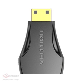 Adapter Mini HDMI męski do HDMI żeński Vention AISB0 4K 30Hz (czarny)