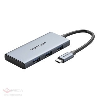 Hub USB-C do HDMI, 3x USB 3.0, SD, TF Vention TOOHB 0,15m Szary