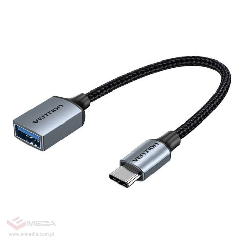 Kabel USB 3.0 C męski do USB żeński OTG Vention CCXHB 0,15m, 2A (szary)