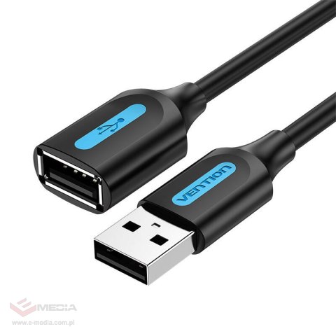 Kabel przedłużający USB 2.0 męski do żeński Vention CBIBI 3m (czarny)