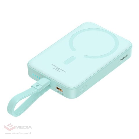 Powerbank magnetyczny Baseus Magnetic Mini 10000mAh, Lightning 20W MagSafe (miętowy)