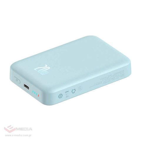 Powerbank magnetyczny Baseus Magnetic Mini 10000mAh, USB-C 20W MagSafe (niebieski)