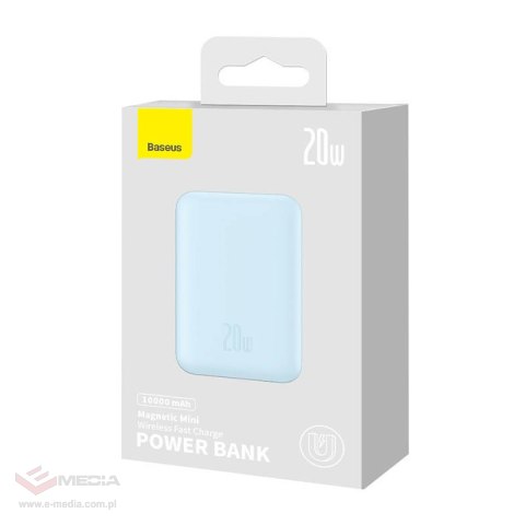 Powerbank magnetyczny Baseus Magnetic Mini 10000mAh, USB-C 20W MagSafe (niebieski)